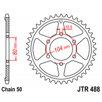 JT Звезда цепного привода JTR488.44