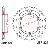 JT Звезда цепного привода JTR822.48