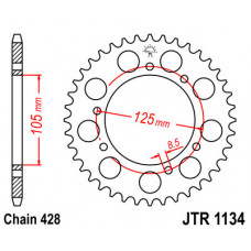 JT Звезда цепного привода JTR1134.54