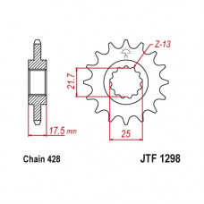 JT Звезда цепного привода JTF1298.17