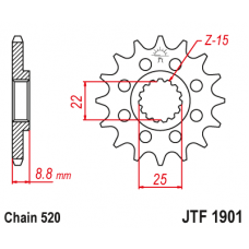 JT Звезда цепного привода JTF1901.15