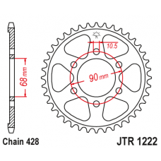 JT Звезда цепного привода JTR1222.47