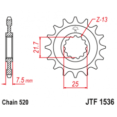 JT Звезда цепного привода JTF1536.15RB