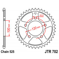 JT Звезда цепного привода JTR702.40