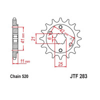 JT Звезда цепного привода JTF283.14
