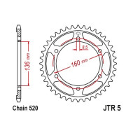 JT Звезда цепного привода JTR5.49