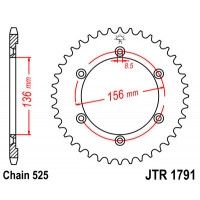 JT Звезда цепного привода JTR1791.41