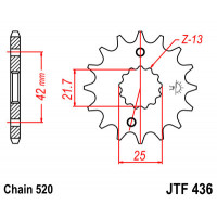 JT Звезда цепного привода JTF436.14