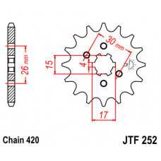 JT Звезда цепного привода JTF252.14