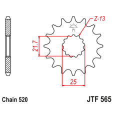 JT Звезда цепного привода JTF565.17