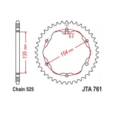JT Звезда цепного привода JTA761.38