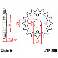 JT Звезда цепного привода JTF286.15