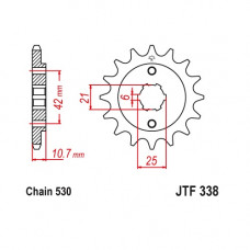 JT Звезда цепного привода JTF338.17
