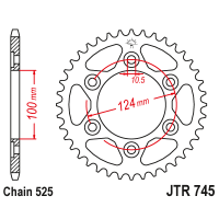 JT Звезда цепного привода JTR745.43