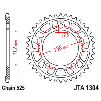 JT Звезда цепного привода JTA1304.43