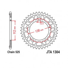 JT Звезда цепного привода JTA1304.44
