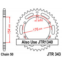 JT Звезда цепного привода JTR343.43