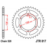 JT Звезда цепного привода JTR817.46