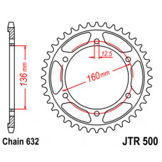 JT Звезда цепного привода JTR500.40