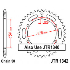 JT Звезда цепного привода JTR1342.43