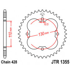 JT Звезда цепного привода JTR1355.50