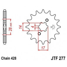 JT Звезда цепного привода JTF277.13
