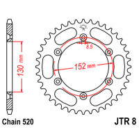 JT Звезда цепного привода JTR8.48