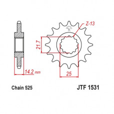 JT Звезда цепного привода JTF1531.15